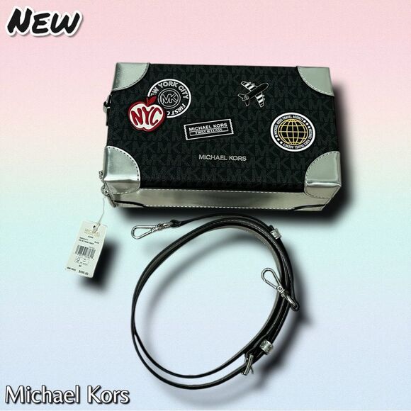 NEW NWT Michael Kors Jeanie Small Trunk Crossbody Purse – NYC Patch Edition - Picture 1 of 12